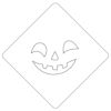 【atta】ハロウィンステンシル　パンプフェイス2　カフェアートステンシル　LAS-0087