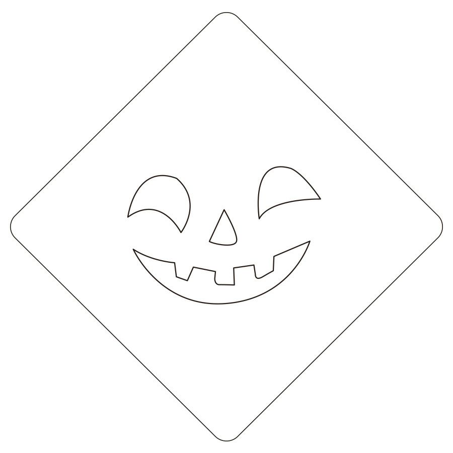 【atta】ハロウィンステンシル　パンプフェイス2　カフェアートステンシル　LAS-0087