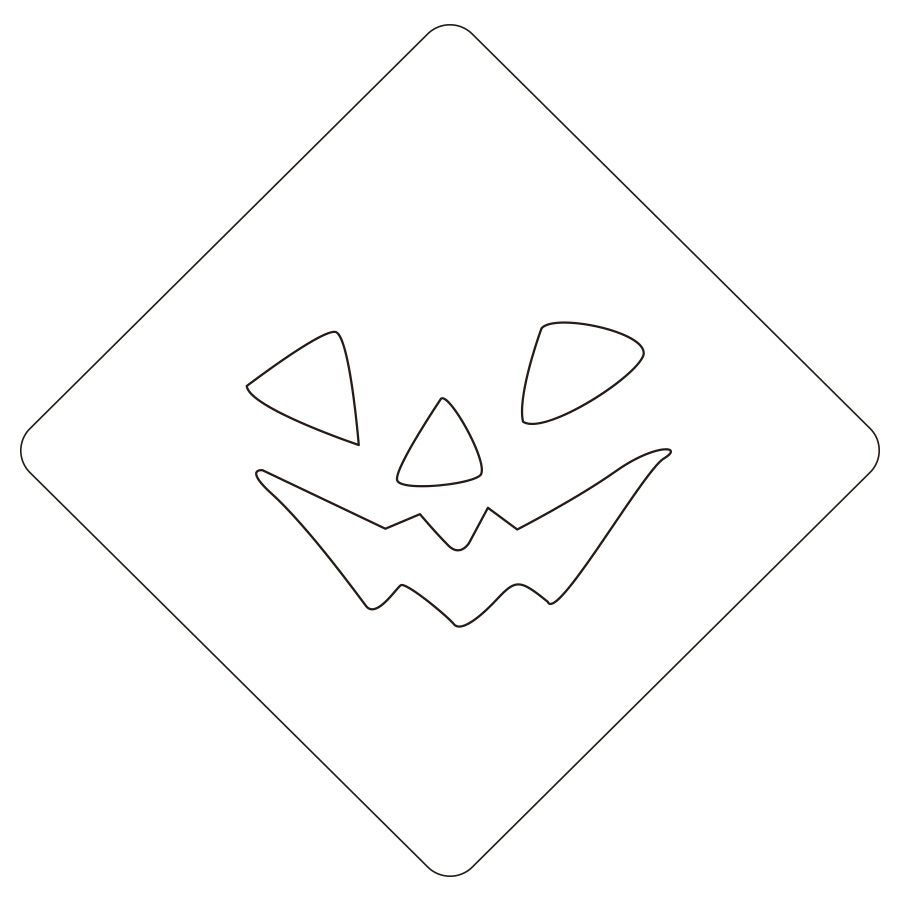 【atta】ハロウィンステンシル　パンプフェイス3　カフェアートステンシル　LAS-0088