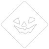 【atta】ハロウィンステンシル　パンプフェイス3　カフェアートステンシル　LAS-0088