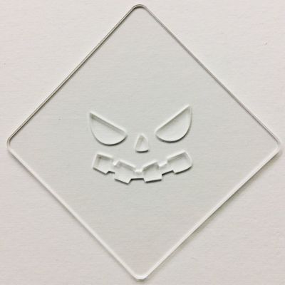 【atta】ハロウィンステンシル　パンプフェイス4　カフェアートステンシル　LAS-0089