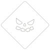 【atta】ハロウィンステンシル　パンプフェイス4　カフェアートステンシル　LAS-0089