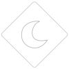 【atta】カフェアートステンシル　月　ムーン　LAS-0090