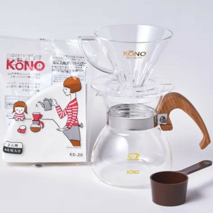 【販売終了】【kono/コーノ】名門2人用ドリッパーセット ウッド（セットのみ）素材：桜 MDN-20WD