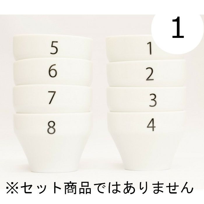 【FBCインターナショナル】オリジナル カッピングボウル 200ml SCAA スタンダード 国産 目盛り、マーク付き 『1』
