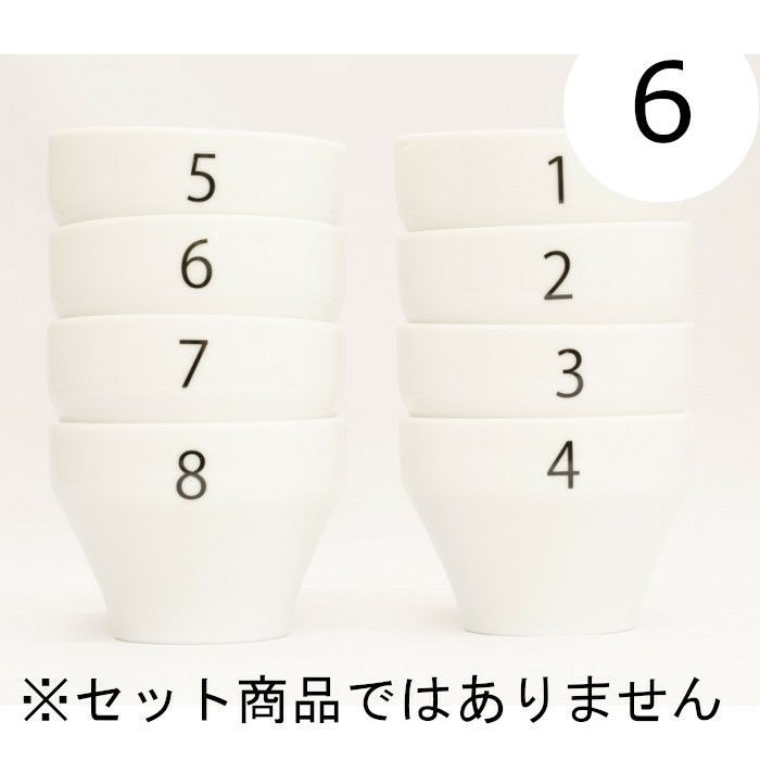 【FBCインターナショナル】オリジナル カッピングボウル 200ml SCAA スタンダード 国産 目盛り、マーク付き 『6』