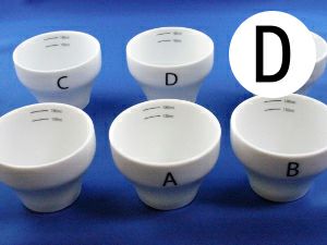 【FBCインターナショナル】オリジナル カッピングボウル 200ml SCAA スタンダード 国産 目盛り、マーク付き 『D』