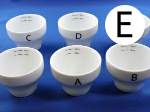 【FBCインターナショナル】オリジナル カッピングボウル 200ml SCAA スタンダード 国産 目盛り、マーク付き 『E』