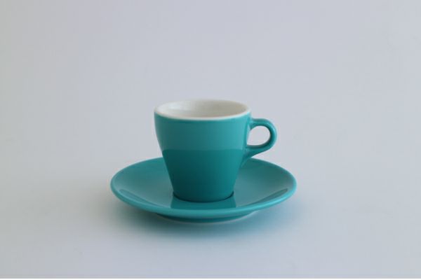 【ORIGAMI】3oz エスプレッソカップ＆ソーサー ターコイズ