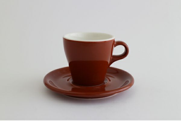 販売終了】【ORIGAMI】6oz カプチーノカップ＆ソーサー ブラウン | コーヒー用品ならFa Coffee