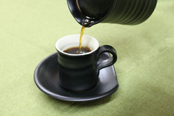 【紫香陶房/マイカフェポット】信楽焼 マイ・カフェポット コーヒー碗皿（黒）セット