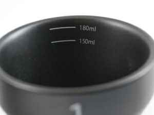 【FBCインターナショナル】オリジナル カッピングボウル 200ml SCAA スタンダード 国産 目盛り、マーク付き 『B』 黒モデル