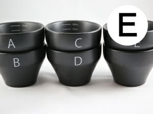 【FBCインターナショナル】オリジナル カッピングボウル 200ml SCAA スタンダード 国産 目盛り、マーク付き 『E』 黒モデル