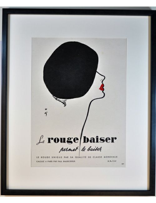 【アートポスター】GRUAU（グリュオー）のRouge baiserの広告ポスター