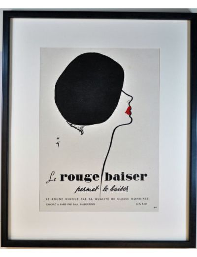 【アートポスター】GRUAU（グリュオー）のRouge baiserの広告ポスター