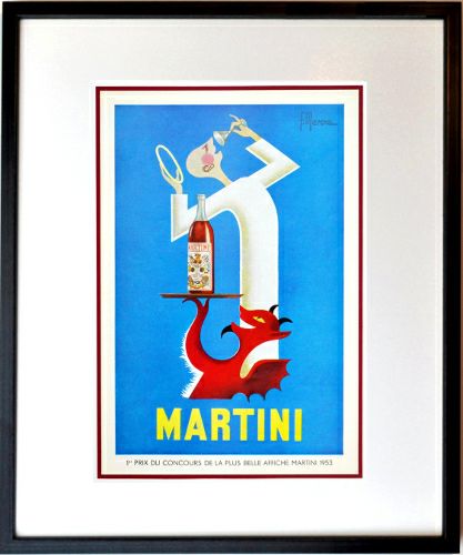 【アートポスター】MARTINI（マルティニ）のブルー ポスター