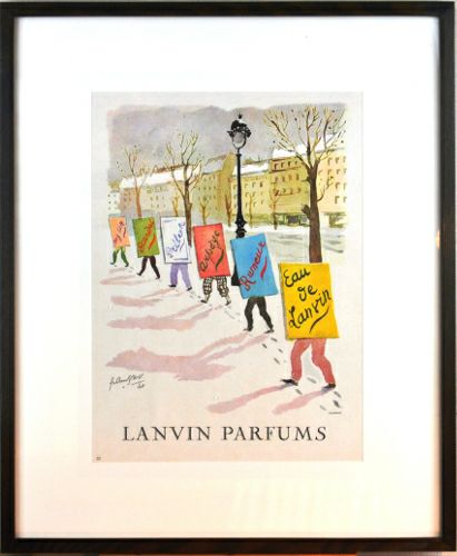 【アートポスター】LANVIN（ランバン）のパフューム カラフルポスター
