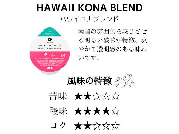 【UCC/DRIPPOD】ハワイコナブレンド 7.5g×12個入り