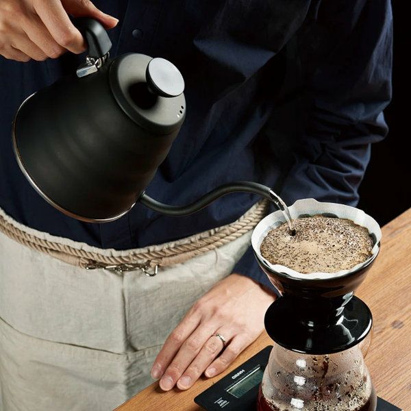 【販売終了】【HARIO】 V60 透過ドリッパー02・粕谷モデル　ブラック　1～4杯用 KDC-02-B