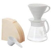 【HARIO】 V60 セラミックドリッパー02セット ホワイト 1~4杯用 XVDD-3012W