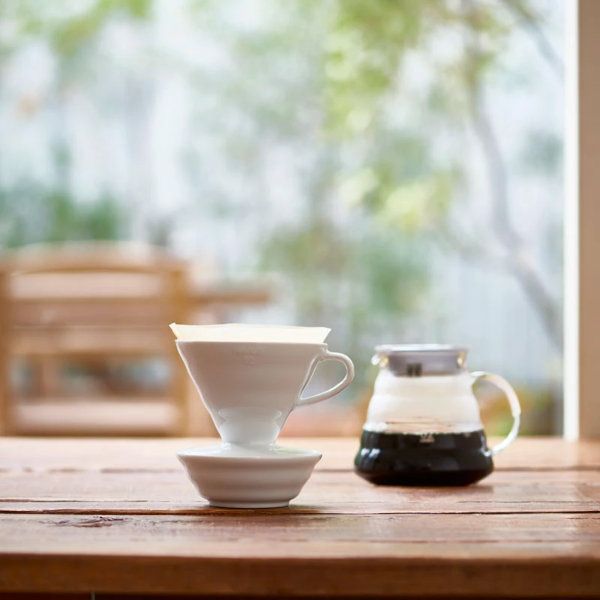 【HARIO】 V60 ドリップトレイ　ホワイト DT-1W