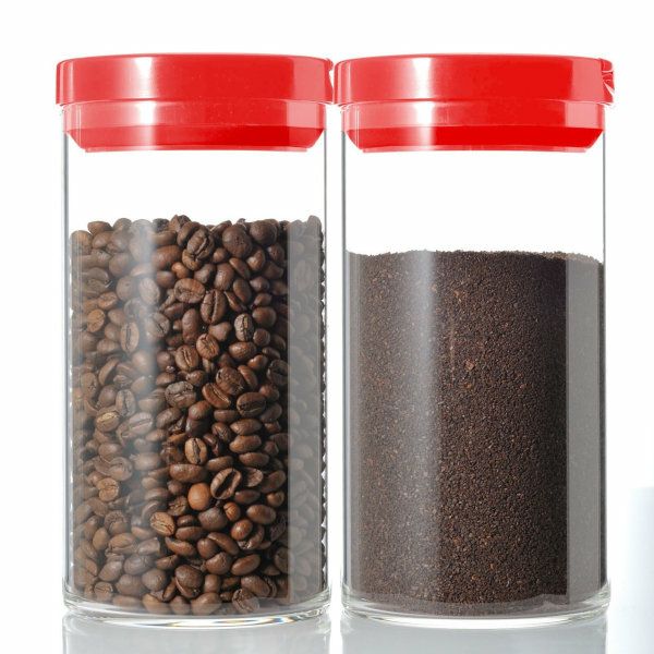 【販売終了】【HARIO】 珈琲キャニスターL　レッド　コーヒー粉300g MCN-300R