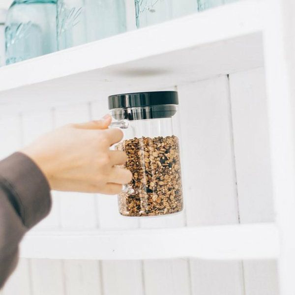 【販売終了】【HARIO】 珈琲キャニスタースリムM　ブラック　コーヒー粉190g MCNT-M-B