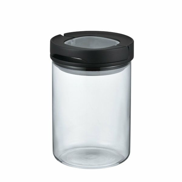 【ハリオ】密閉キャニスターM コーヒー粉200ｇ ブラック