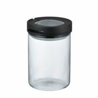 【ハリオ】密閉キャニスターM コーヒー粉200ｇ ブラック