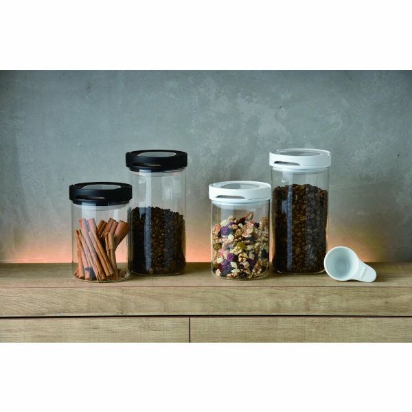 【販売終了】【HARIO】 密閉キャニスターＭ　ホワイト　コーヒー粉200g MCNＪ-200-Ｗ