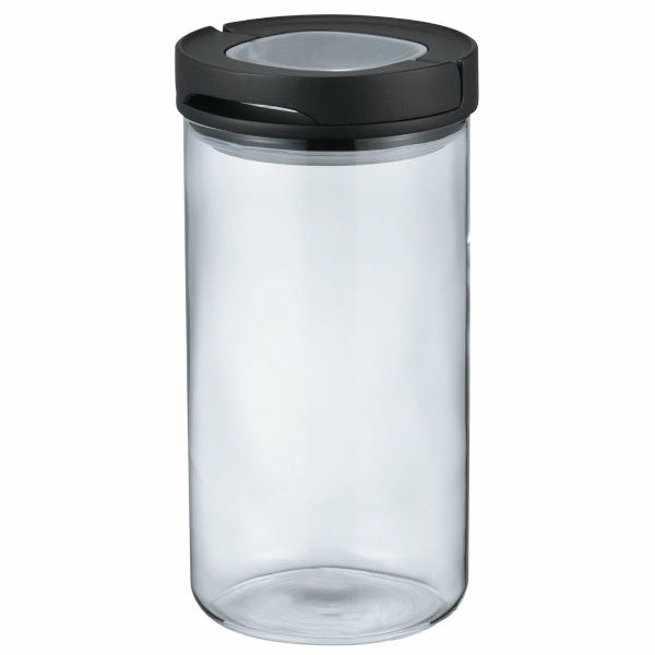 【ハリオ】密閉キャニスターL コーヒー粉300ｇ ブラック