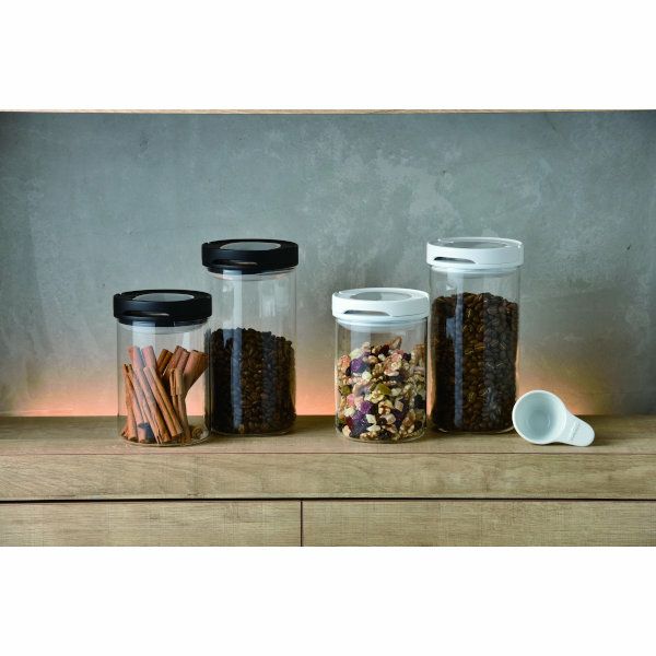 【販売終了】【HARIO】 密閉キャニスターＬ　ホワイト　コーヒー粉300g MCNＪ-300-Ｗ