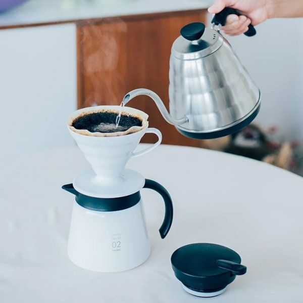 【販売終了】【HARIO】 V60 保温ステンレスサーバー600　ホワイト VHS-60W