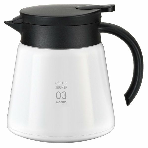 【販売終了】【HARIO】 V60 保温ステンレスサーバー800　ホワイト VHS-80W