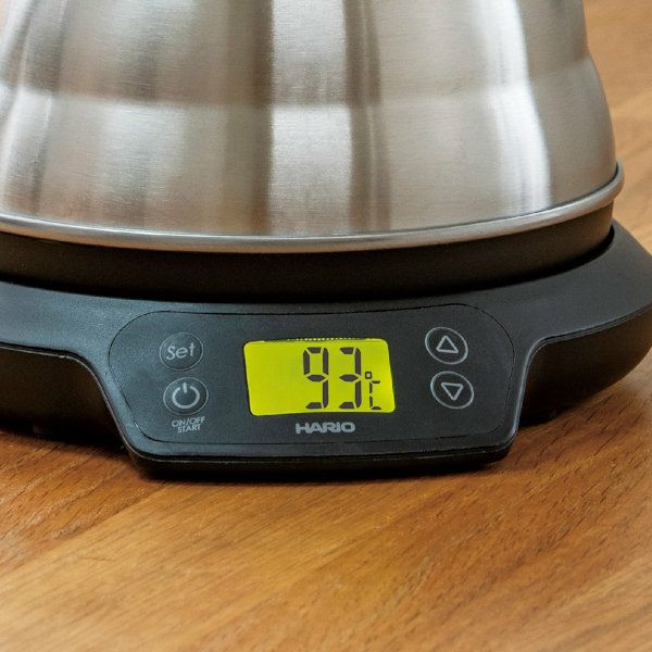 【販売終了】【HARIO】 V60 温度調整付きパワーケトル・ヴォーノN　ヘアラインシルバー EVT-80-HSV