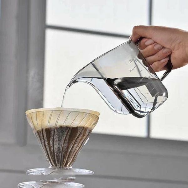 【HARIO】 V60 ドリップケトル・エアー　透明ブラック VKA-35-TB
