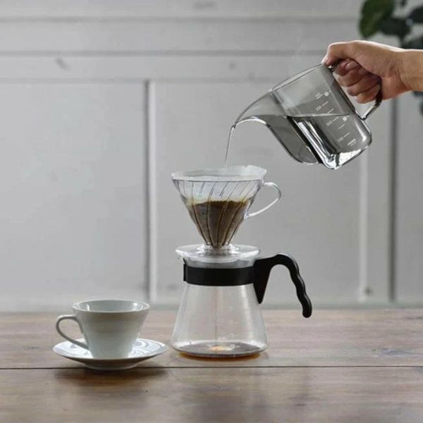 【HARIO】 V60 ドリップケトル・エアー　透明ブラック VKA-35-TB