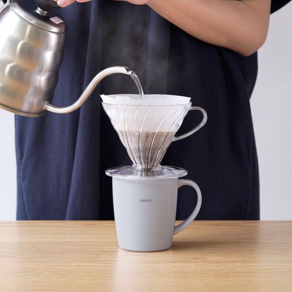 【HARIO】 フタ付き保温マグ300　グレー SMF-300-GR