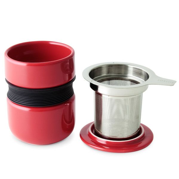 【FORLIFE】 カーブ アジアン スタイル ティーカップ　レッド 383-Red