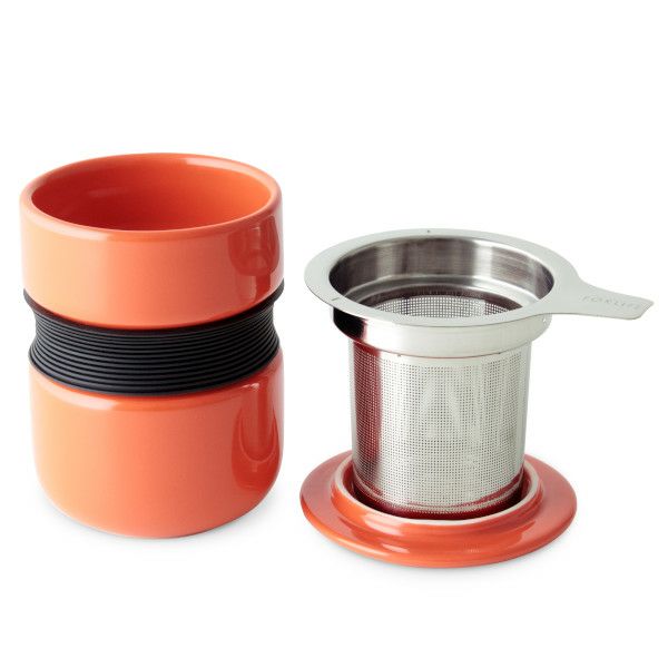 【FORLIFE】 カーブ アジアン スタイル ティーカップ　キャロット 383-Car