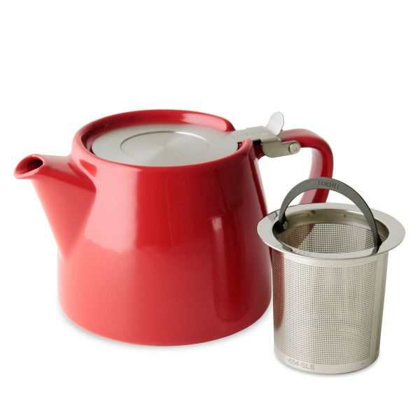 【FORLIFE】 スタンプ ティーポット　レッド 309-Red