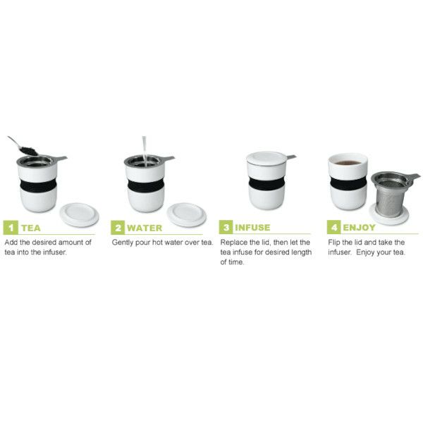 【FORLIFE】 カーブ アジアン スタイル ティーカップ　ブラック グラファイト 383-Bkg