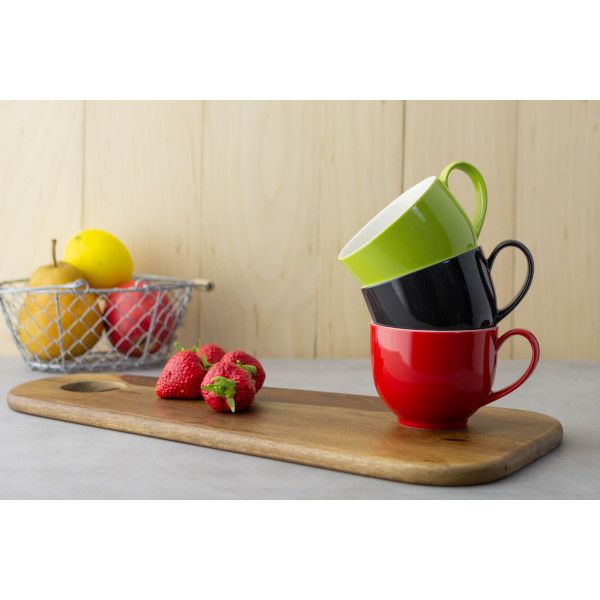 【FORLIFE】 Q ティー カップ with ハンドル　レッド 521-Red