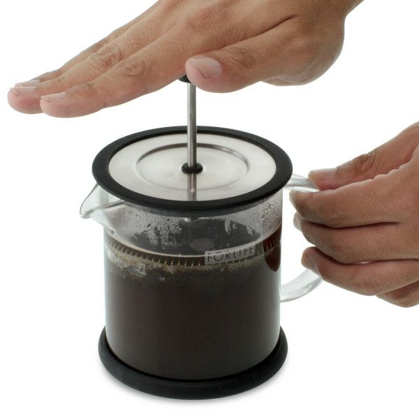 【FORLIFE】 カフェ スタイル ガラス コーヒー/ティー プレス 473ml 827-SLS