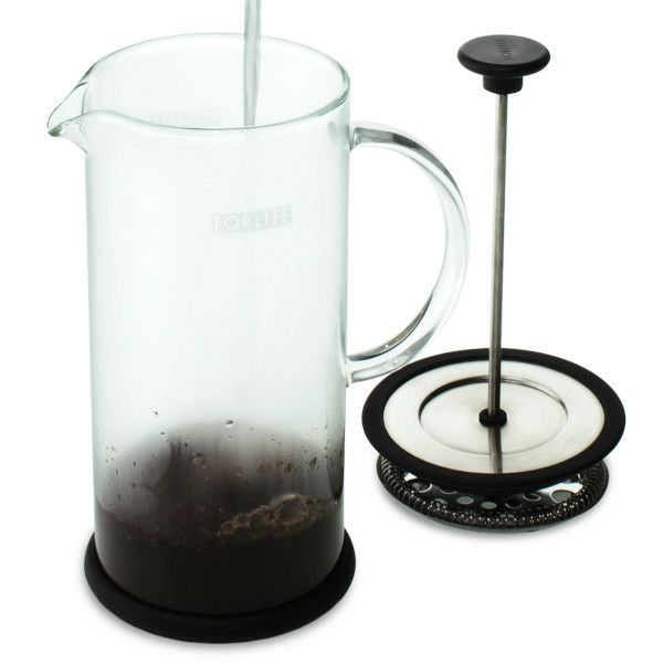 【販売終了】【FORLIFE】 カフェ スタイル ガラス コーヒー/ティー プレス 946ml 828-SLS