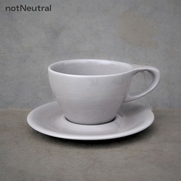 【notNeutral】 nN LN Latte Cup & Saucer 8oz Light Gray 89208874