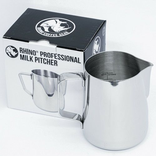【販売終了】【Rhinowares】内側2ヶ所目盛り付き ラテアートピッチャーセット（12oz、20oz）