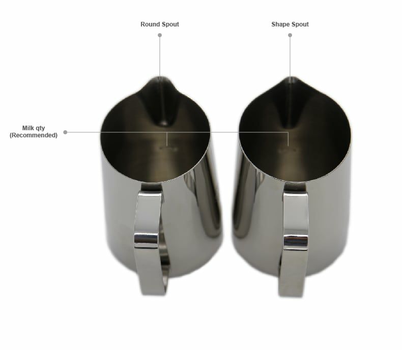 【WPM】ミルクピッチャー ラウンドスパウト  450cc チタンブラック
