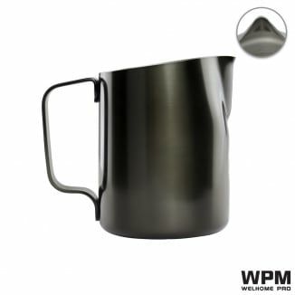 【販売終了】【WPM】ミルクピッチャー ラウンドスパウト 500cc チタンブラック HC7100MBK