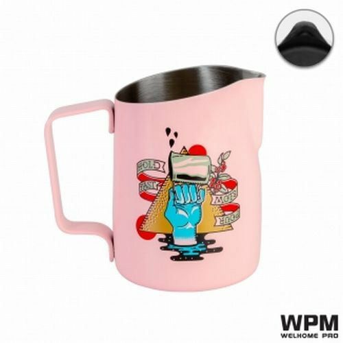 【次回入荷予定未定】【WPM】ミルクピッチャー ラウンドスパウト 450cc ピオニーピンク HC7106PL-SP